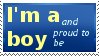 proud to be a boy